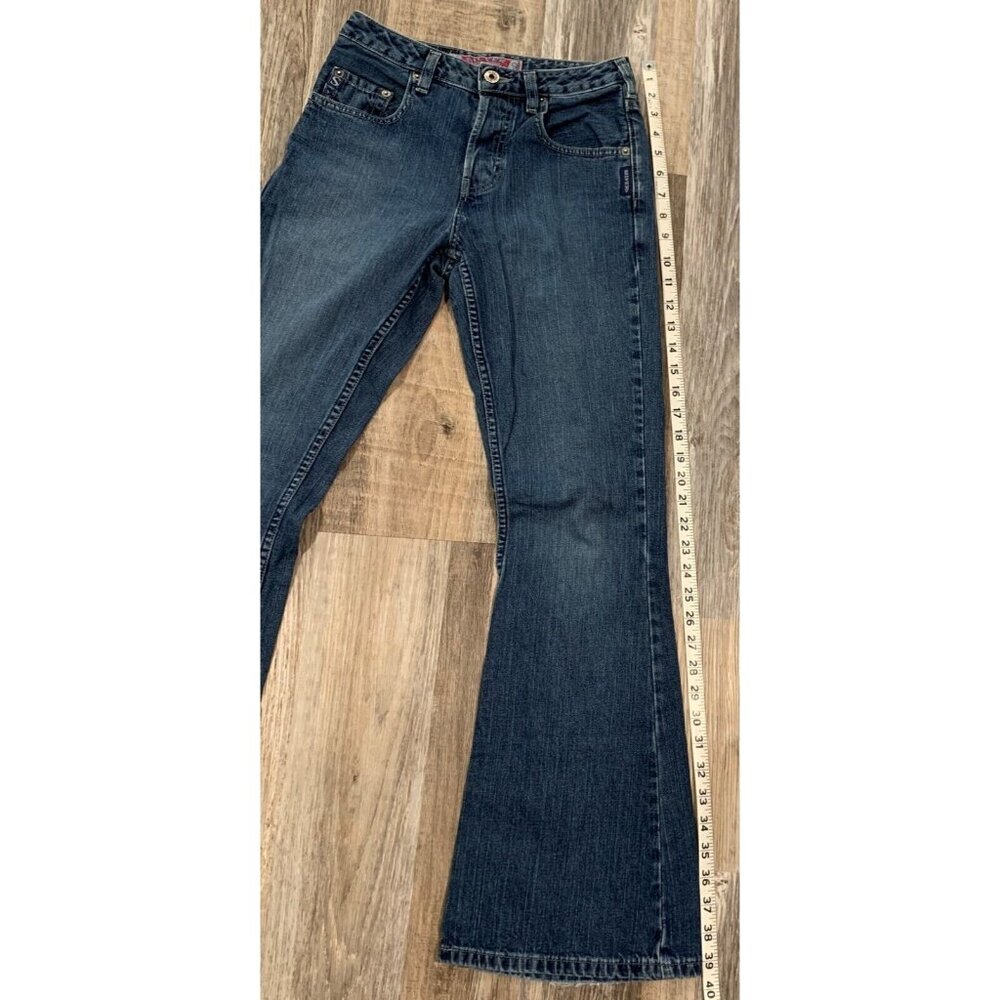 Silver Jeans Flare Pants Womens Size 25/31 Denim Button Fly Mid Rise Blue Cotton - Picture 15 of 15